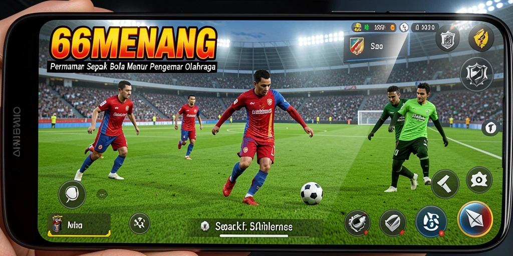 Tampilan gameplay menarik dari permainan sepak bola 66MENANG.