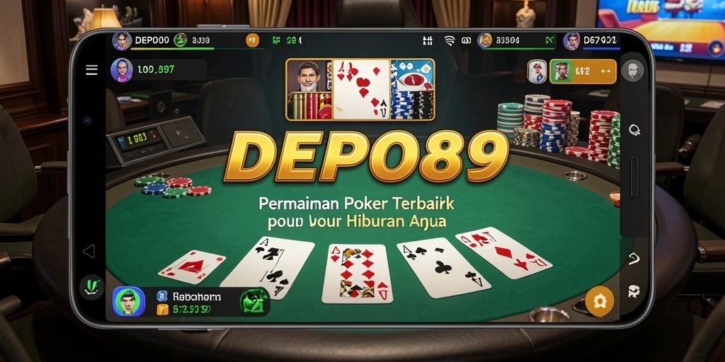 Tampilan gameplay utama DEPO89 dengan aksi poker yang mendebarkan.