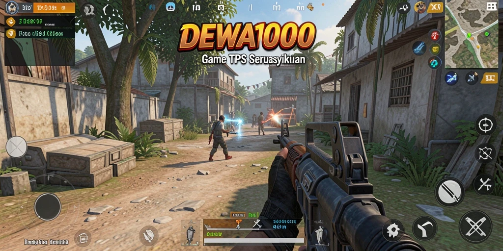 Tampilan gameplay seru dari DEWA1000, dengan aksi TPS yang intens.