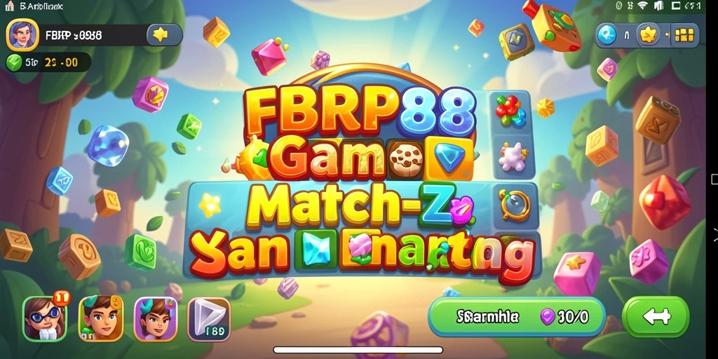 Screenshot menampilkan gameplay seru dan menantang FBRP88 Match-3.