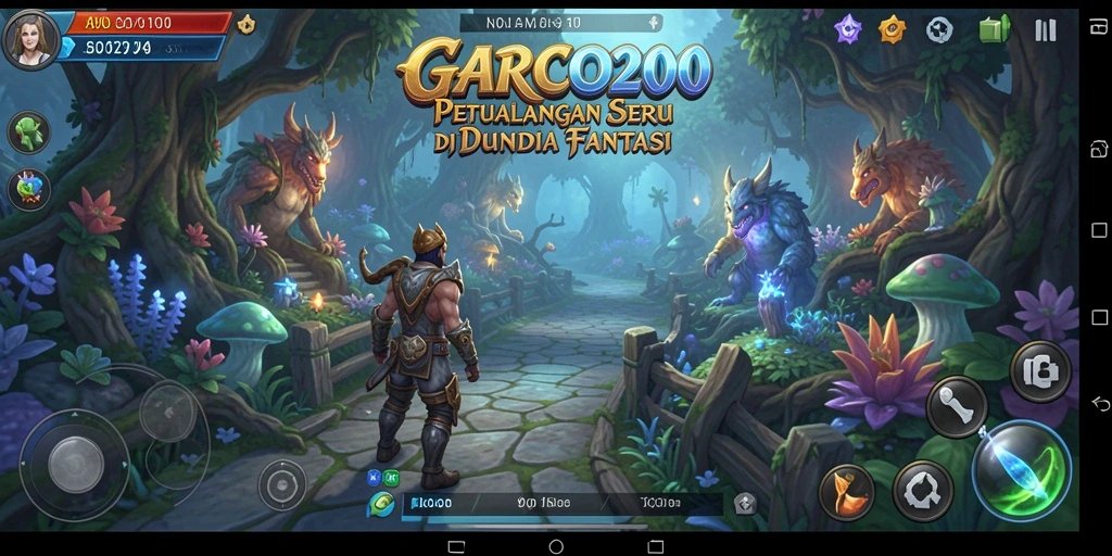 Tangkapan layar utama GARCO200 menampilkan aksi seru dalam petualangan.