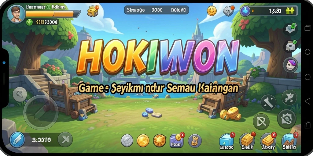 Tampilan gameplay HOKIWON yang seru dan penuh warna.
