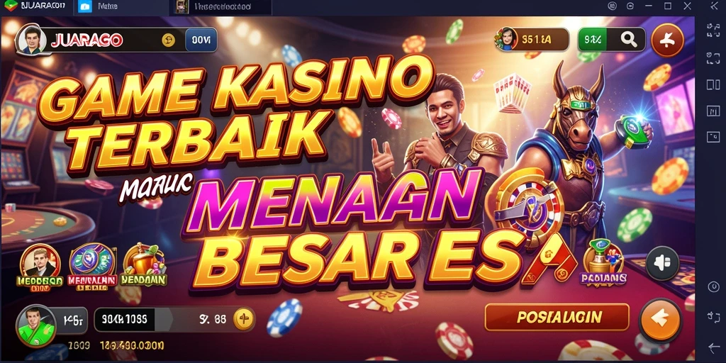 Screenshot JUARAGO menampilkan gameplay seru permainan kasino.