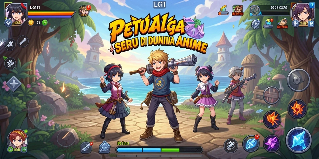 Tampilan gameplay yang menakjubkan dalam LG111 dengan karakter Anime yang menarik.