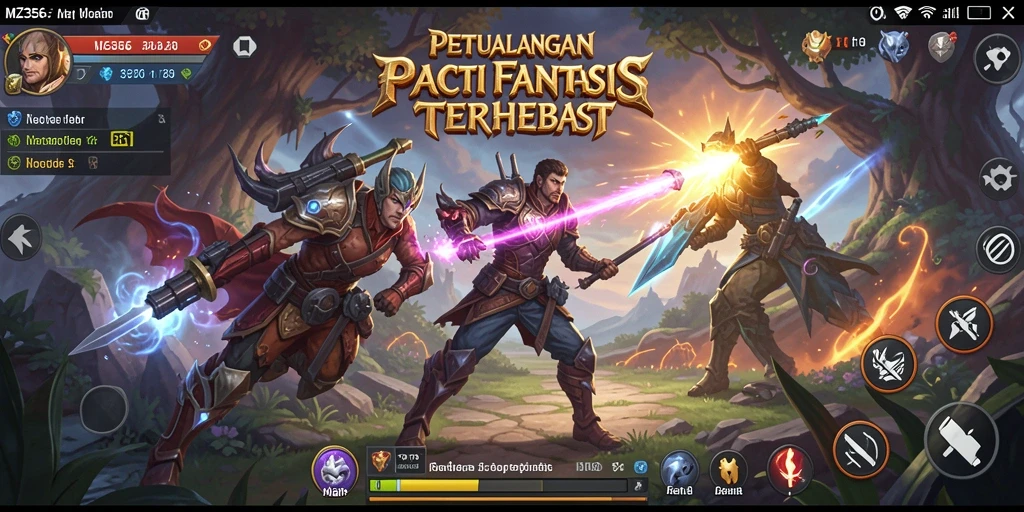 Tangkapan layar menampilkan aksi seru dalam MZ356 ARPG.