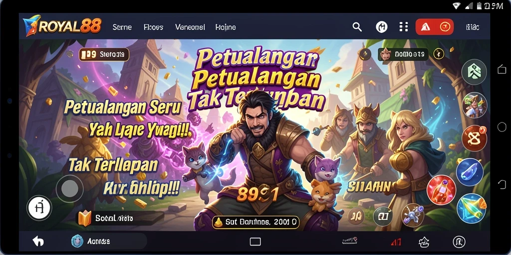 Screenshot gameplay ROYAL88 dengan aksi petualangan seru.