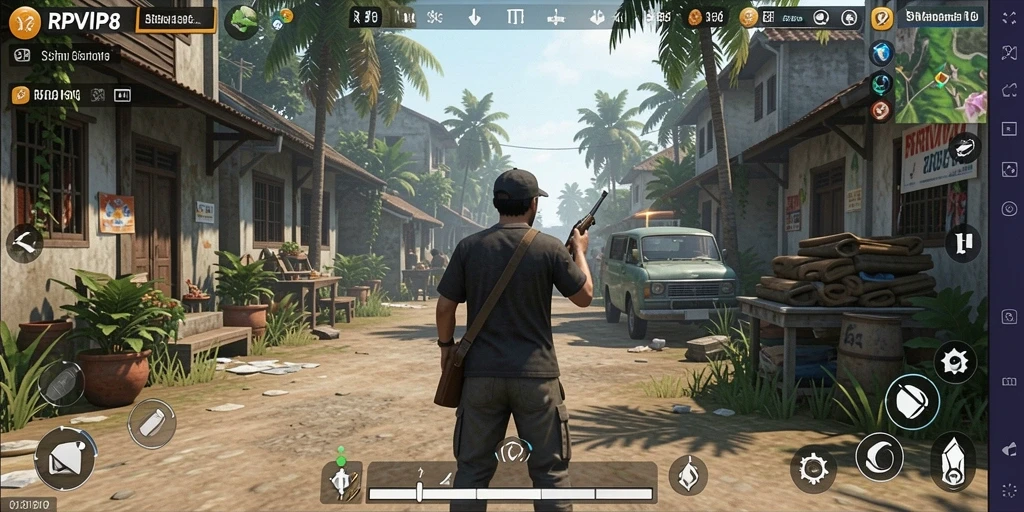 Tampilan gameplay RPVIP8 yang menampilkan interaksi sosial dan aktivitas sehari-hari.