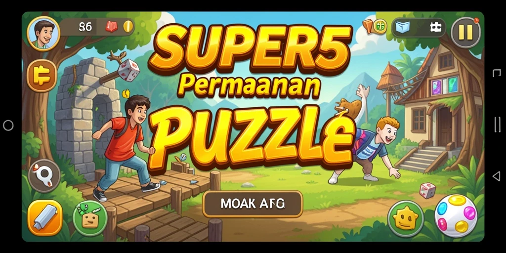Tampilan gameplay <strong>SUPER5</strong> saat menyelesaikan teka-teki yang menegangkan.