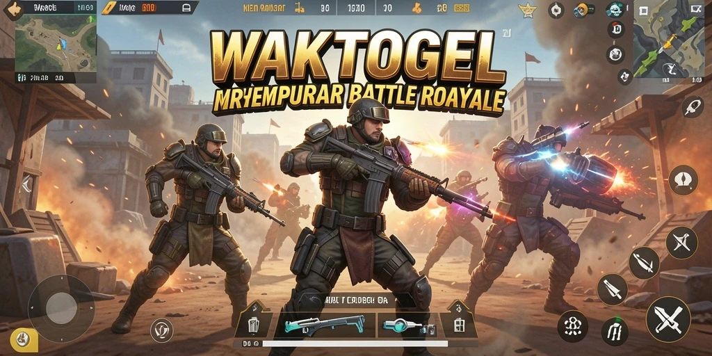 Gameplay seru WAKTOGEL dalam pertempuran Battle Royale.
